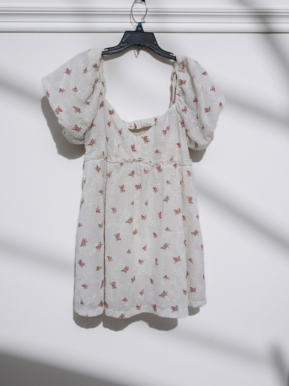 Altar'd State Ivory Dress with  Pink Floral Print With Pockets